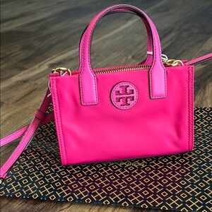 Tory Burch Pink Mini Nylon Tote Bag